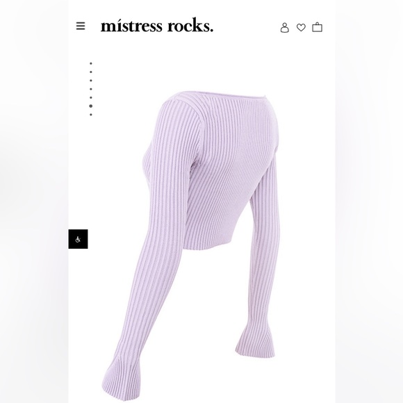 Mistress rocks purple ribbed “tenderness” top - Picture 4 of 6